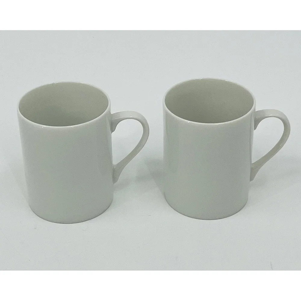 Vintage MCM Set 4 White Demitasse Espresso Cups Mugs Schmid Porcelain Japan